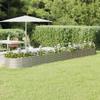 vidaXL Raised Garden Bed, Weather-Resistant Galvanized Steel, Silver view 2