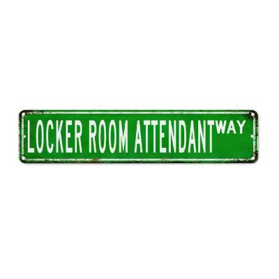 Locker Room Attendant Retro Metal Sign