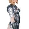 Women's Medieval Knight Armor Costume, 18 g Steel view 2