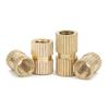 100-Pack M5 x 7.3 mm x 6 mm Knurled Brass Threaded Inserts view 1