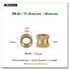 100-Pack M5 x 7.3 mm x 6 mm Knurled Brass Threaded Inserts view 2