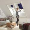 Original Roto Exclusiv ZRE Roller Blind for Roto Roof Windows, Silver Guide Rails, Manual, Designo R6/R8, i8 & Classic 64/84, Size 065/118 | 06/11, Blue view 3