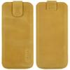 Suncase Genuine Leather Slim Edition Pouch for SPC Zeus 4G, Antique Mustard Yellow view 3