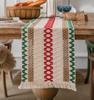 Elegant Luxury Thick Felt Table Runner with Tassels, Natural Cotton Burlap, Bohemian Style view 2