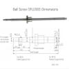 Coavoo SFU2005 1980 mm Ball Screw, C7, with Ball Nut, BK15/BF15 Supports and 8 x 12 mm Coupling Kit for CNC view 2
