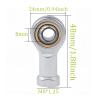 4-Pack M8 Female-Thread Self-Lubricating Rod End Bearings view 3