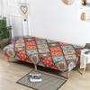 Surwin Armless Sofa Bed Cover, Stretch Slipcover, Patchwork, 2-Seater view 2