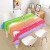Morbuy Washable Rainbow Print Tablecloth, Rectangular Waterproof Polyester, Cloud, 140 x 180 cm view 1
