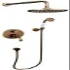 DASHADAO Vintage Antique Brass Shower System Set with 8-Inch Rain Showerhead and Hand Shower view 1