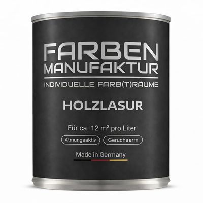 Farben Manufaktur Translucent Wood Stain, Non-Opaque, RAL 1016 Sulfur Yellow, 2 L