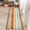 QQrunner Orange Geometric Boho Kitchen Runner Rug, Non-Slip, Custom Sizes view 3