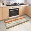 QQrunner Orange Geometric Boho Kitchen Runner Rug, Non-Slip, Custom Sizes view 4