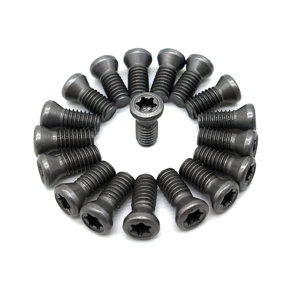 50 M4 × 16 mm Torx Screws for CNC Turning Tool Carbide Inserts, Grade 12.9 Alloy Steel