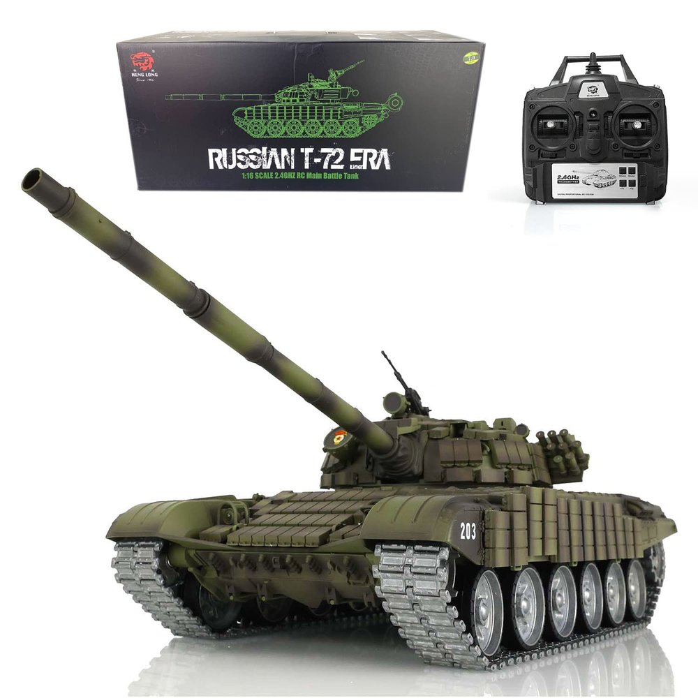 Toucan RC Hobby Heng Long T72 RC Battle Tank 1/16 RTR, 7.0 Mainboard, 3939 Armor, Metal Tracks & Wheels