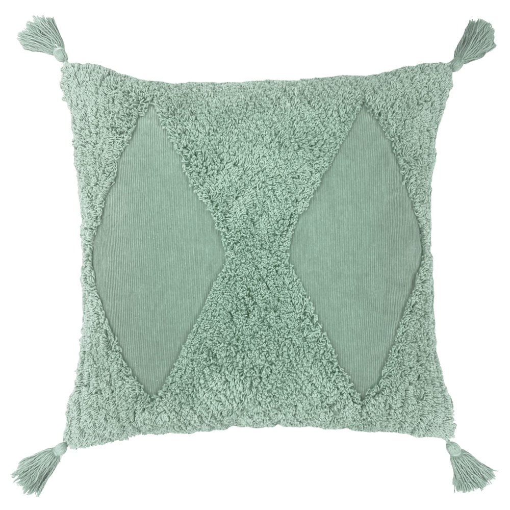 furn. Mbel Kantha Tufted Stitch Diamond Cotton Cushion Cover