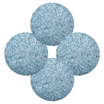 Round Table Placemat, Set of 1, Polyester, Heat-Resistant, Non-Slip, Washable, Blue Glass Texture