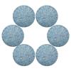 Round Table Placemat, Set of 1, Polyester, Heat-Resistant, Non-Slip, Washable, Blue Glass Texture view 3