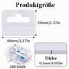 200 Clear Adhesive Hang Tabs with Slotted Holes, 4 x 3.6 cm view 2