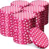 KADAX 50-Pack TO66 Screw-Top Lids, 66 mm, Pink Polka Dot view 1