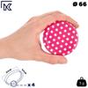 KADAX 50-Pack TO66 Screw-Top Lids, 66 mm, Pink Polka Dot view 3