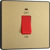 BG Electrical Evolve Cooker Control Socket, 13 A, Satin Brass view 1