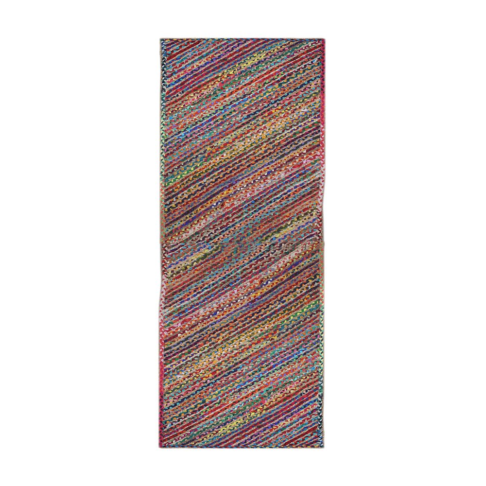 CASAVANI Handwoven Braided-Style Jute Runner Rug, 150 x 300 cm (5 x 10 ft)