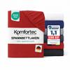 Komfortec Microfiber Fitted Sheet 200 x 200 cm, Red, for Mattresses up to 30 cm, OEKO-TEX, Easy-Care view 1