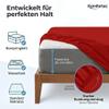 Komfortec Microfiber Fitted Sheet 200 x 200 cm, Red, for Mattresses up to 30 cm, OEKO-TEX, Easy-Care view 2