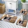 3-Piece Border Collie 3D Bathroom Mat Set view 2
