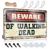COTECI Funny “Beware of Walking Dead” Metal Sign, 20 x 30 cm view 1