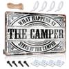 Funny “What Happens at the Camper Stays at the Camper” Metal Sign, 20 x 30 cm view 1