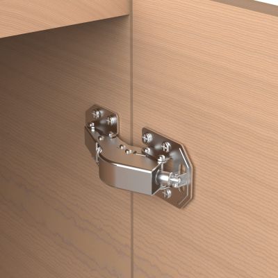 Chibery 90-Degree Soft-Close Spring Hinges, Frameless Concealed Cabinet Hinges, 10-Pack