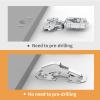 Chibery 90-Degree Soft-Close Spring Hinges, Frameless Concealed Cabinet Hinges, 10-Pack view 4