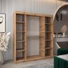 MEBLE KRYSPOL Pole 200 Bedroom Wardrobe with 2 Sliding Doors, Mirror, Clothing Rods and Shelves, 200 x 200 x 62 cm, Artisan view 3