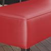 GGMMBEL Luca | Bistro Bench | Red | W:H 120 x 83 cm | Leather | Restaurant Bench, Bistro Bench, Upholstered Restaurant Bench view 3