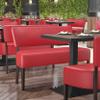 GGMMBEL Luca | Bistro Bench | Red | W:H 120 x 83 cm | Leather | Restaurant Bench, Bistro Bench, Upholstered Restaurant Bench view 4