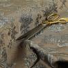 Gray Chenille Upholstery Fabric with Raised Textured Floral Pattern view 1
