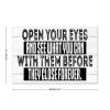 Open Your Eyes and See What You Can Before They Close Forever Wooden Wall Art Sign view 2