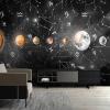 MASTPOINT 3D Wall Mural Wallpaper, Math Geometry Planet Starry Sky, Living Room Bedroom TV/Sofa Background view 1