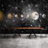 MASTPOINT 3D Wall Mural Wallpaper, Math Geometry Planet Starry Sky, Living Room Bedroom TV/Sofa Background view 3