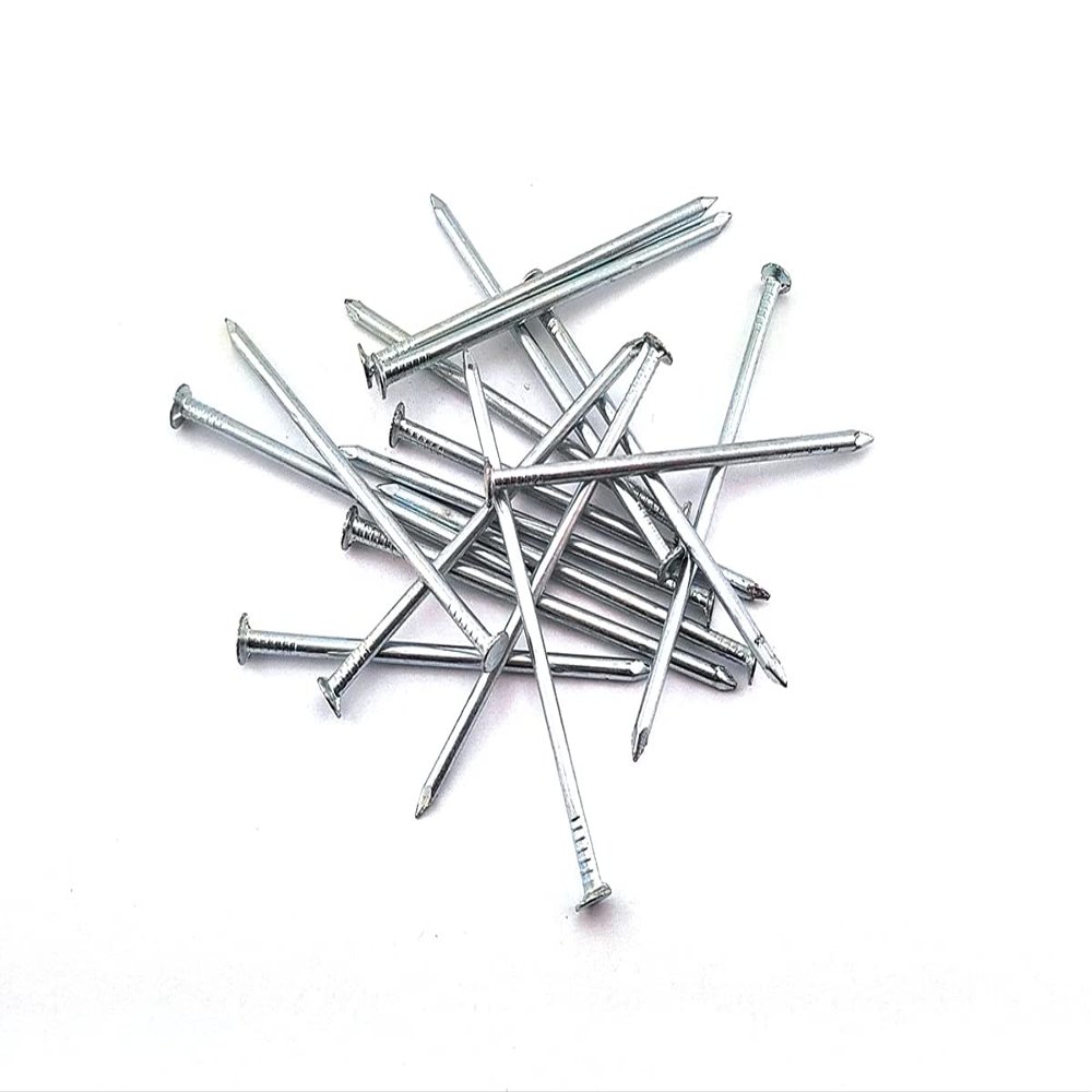 50 Galvanized Hardened Grooved Steel Nails, 4.2 x 100 mm