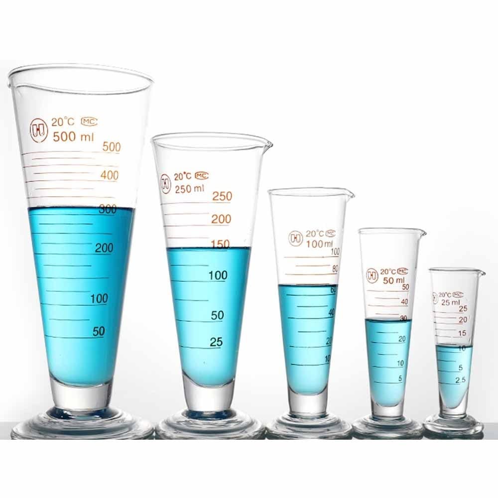 1-Piece Laboratory Measuring Beaker, Wide-Mouth Glass, 250 mL