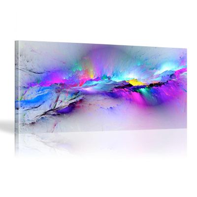 Large Canvas Wall Art, Colorful Clouds Abstract Art, 60 x 120 cm (24 x 47 in), Unframed