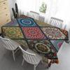 Syhi Qlty Washable Outdoor Tablecloth 120 x 160 cm, Rectangular, Boho Pattern view 1