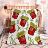 Cozy Blanket 150 x 200 cm, French Fries 3D Design, Soft Warm Flannel Fleece Blanket for Children and Adults view 1