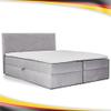 FURNISTAR TEO Box Spring Bed with Bonell Mattress, Storage and Topper, Gray, 140 x 200 cm view 4