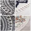 Boho Cotton Mandala Round Rug with Tassels, Washable, 100 cm view 4