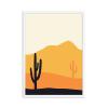 Abstract Desert Sunrise Wall Art, Orange Mid-Century Canvas Prints, Modern Living Room Decor, 40 x 60 cm, Set of 2, Unframed view 4