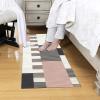 Siunwdiy Moroccan Runner Rug, Washable Polyester, Non-Slip, Pink, 120 x 200 cm view 2