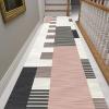 Siunwdiy Moroccan Runner Rug, Washable Polyester, Non-Slip, Pink, 120 x 200 cm view 3
